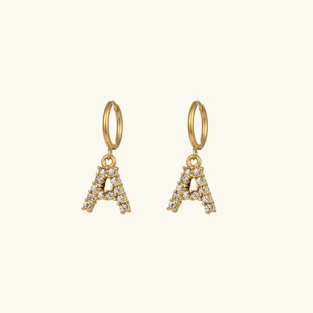 [GALE]Wilhemina Initial Letter Earrings