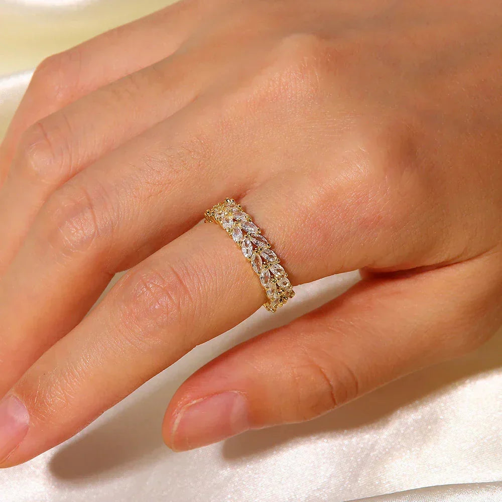 [GALE]Clarisse Patterned Gold Ring