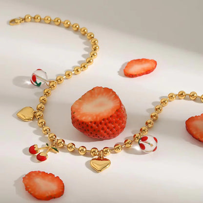 [GALE]Kai Gold Cherry Necklace