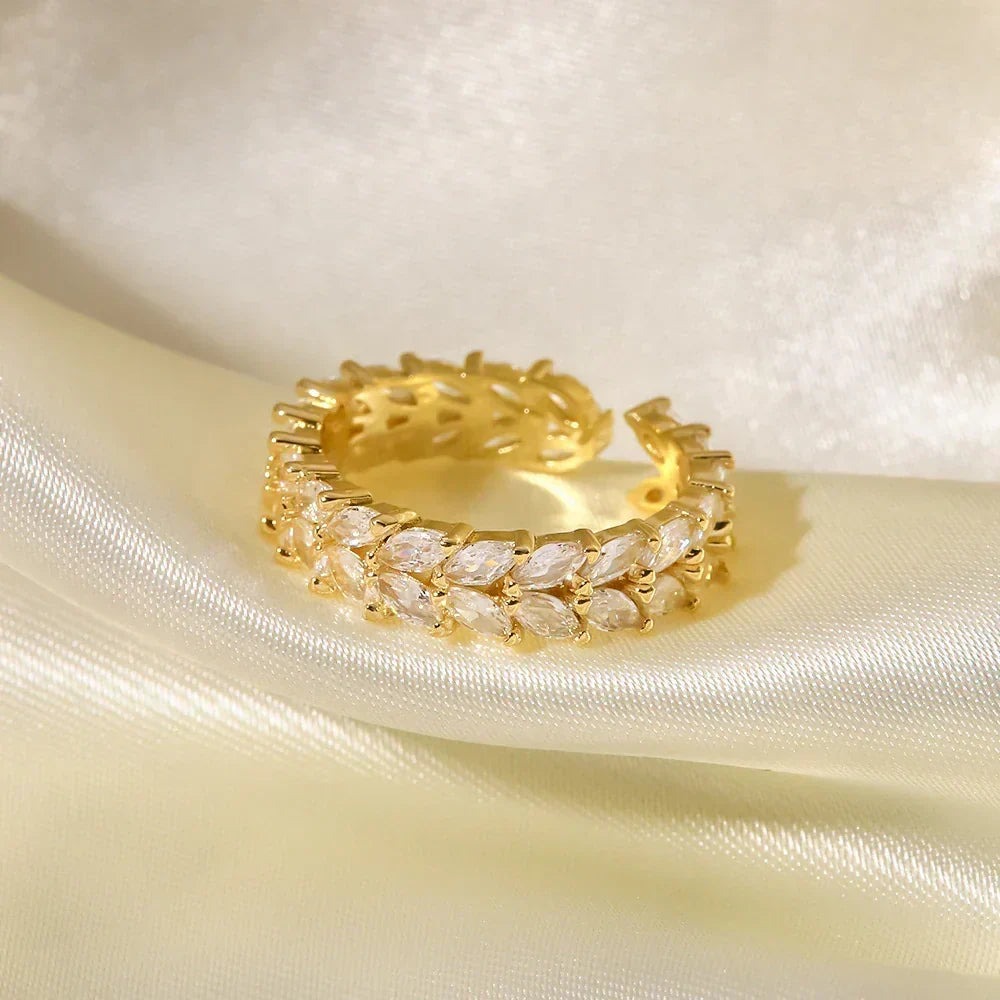[GALE]Clarisse Patterned Gold Ring