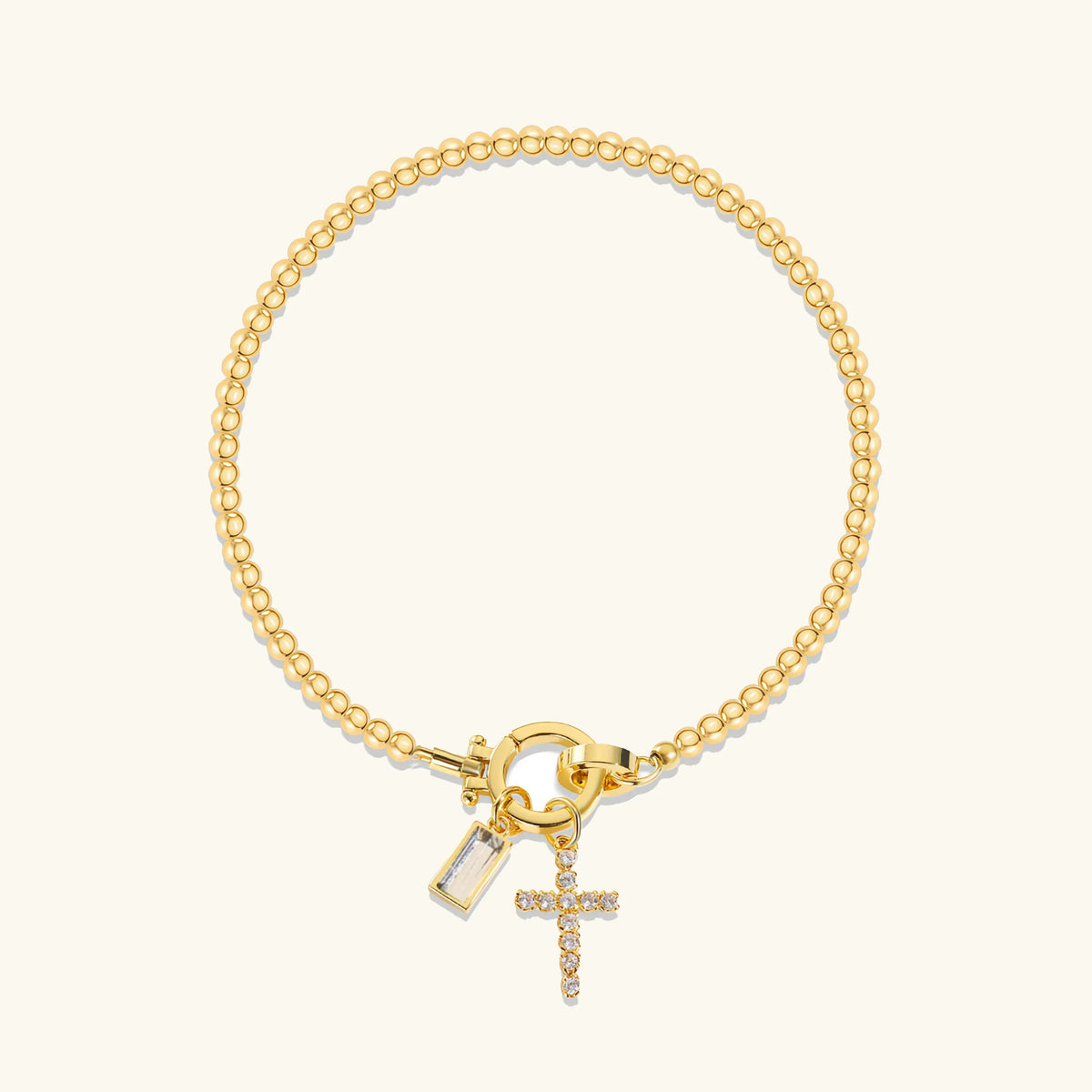 [GALE]Amalia Birthstone Cross Bracelet