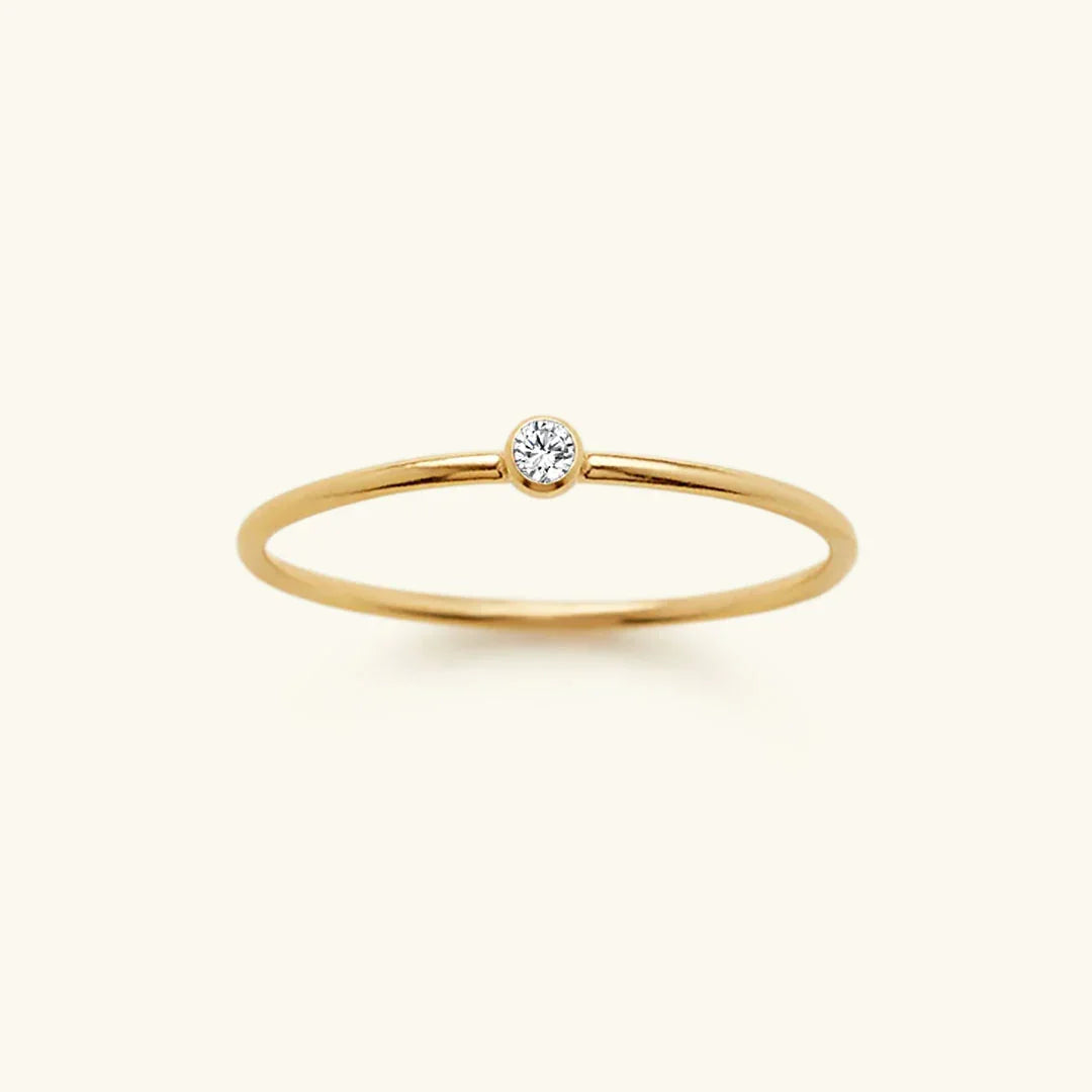 [GALE]Amelia Birthstone Stacker Ring