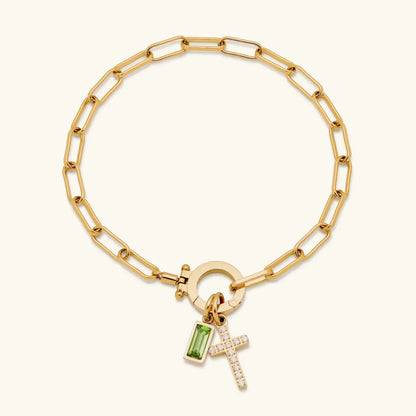 [GALE]Annabella Birthstone Cross Bracelet
