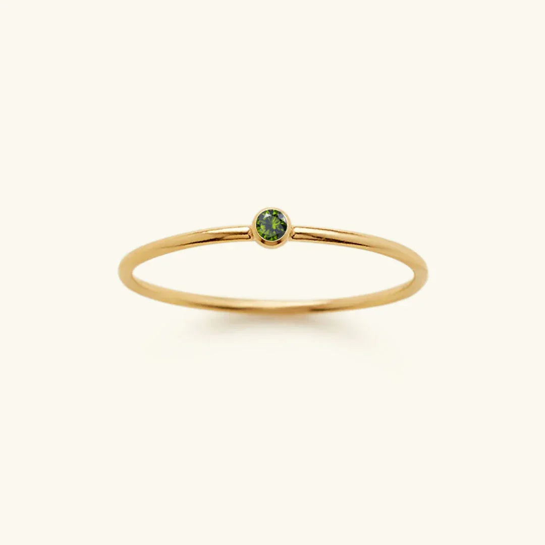 [GALE]Amelia Birthstone Stacker Ring