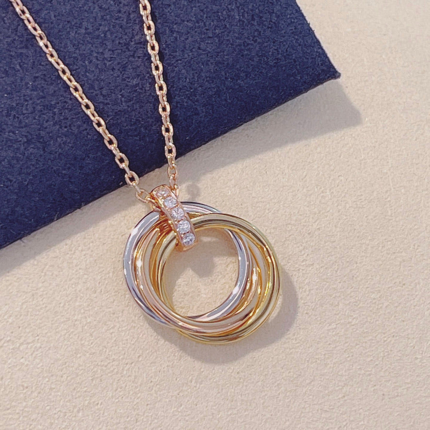 [GALE]TRINITY NECKLACE GOLD  DIAMONDS