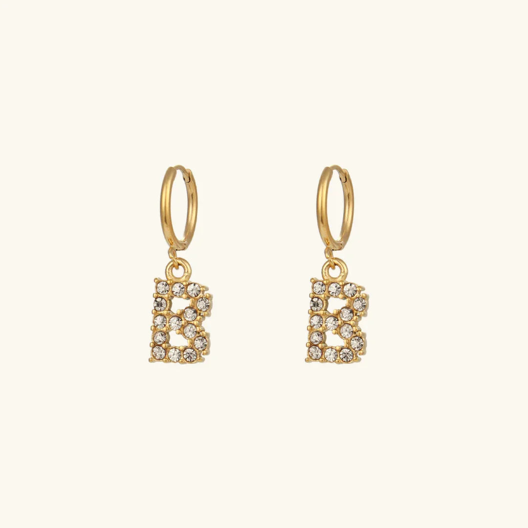 [GALE]Wilhemina Initial Letter Earrings