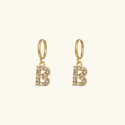 [GALE]Wilhemina Initial Letter Earrings