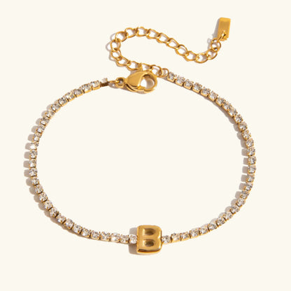 [GALE]Avaria Bubble Letter Tennis Bracelet