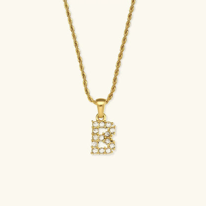 [GALE]Maeve Letter Initial Diamond Necklace