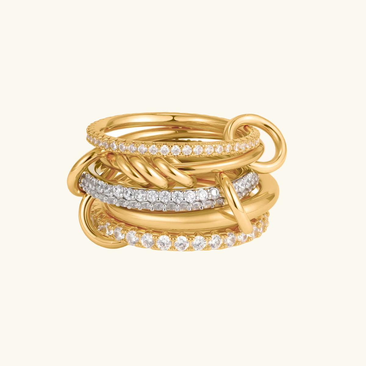 [GALE]Blaise Stacked Diamond Ring