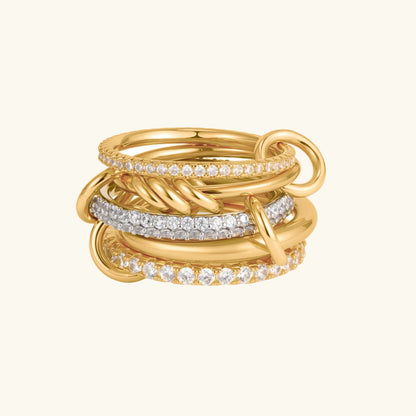 [GALE]Blaise Stacked Diamond Ring