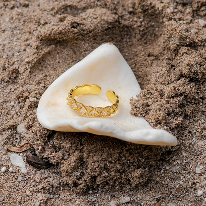 [GALE]Camille Gold Patterned Ring