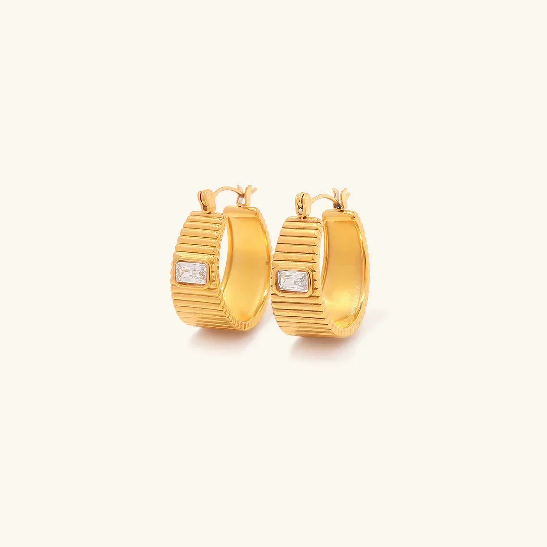 [GALE]Carole Gold Hoop Earrings
