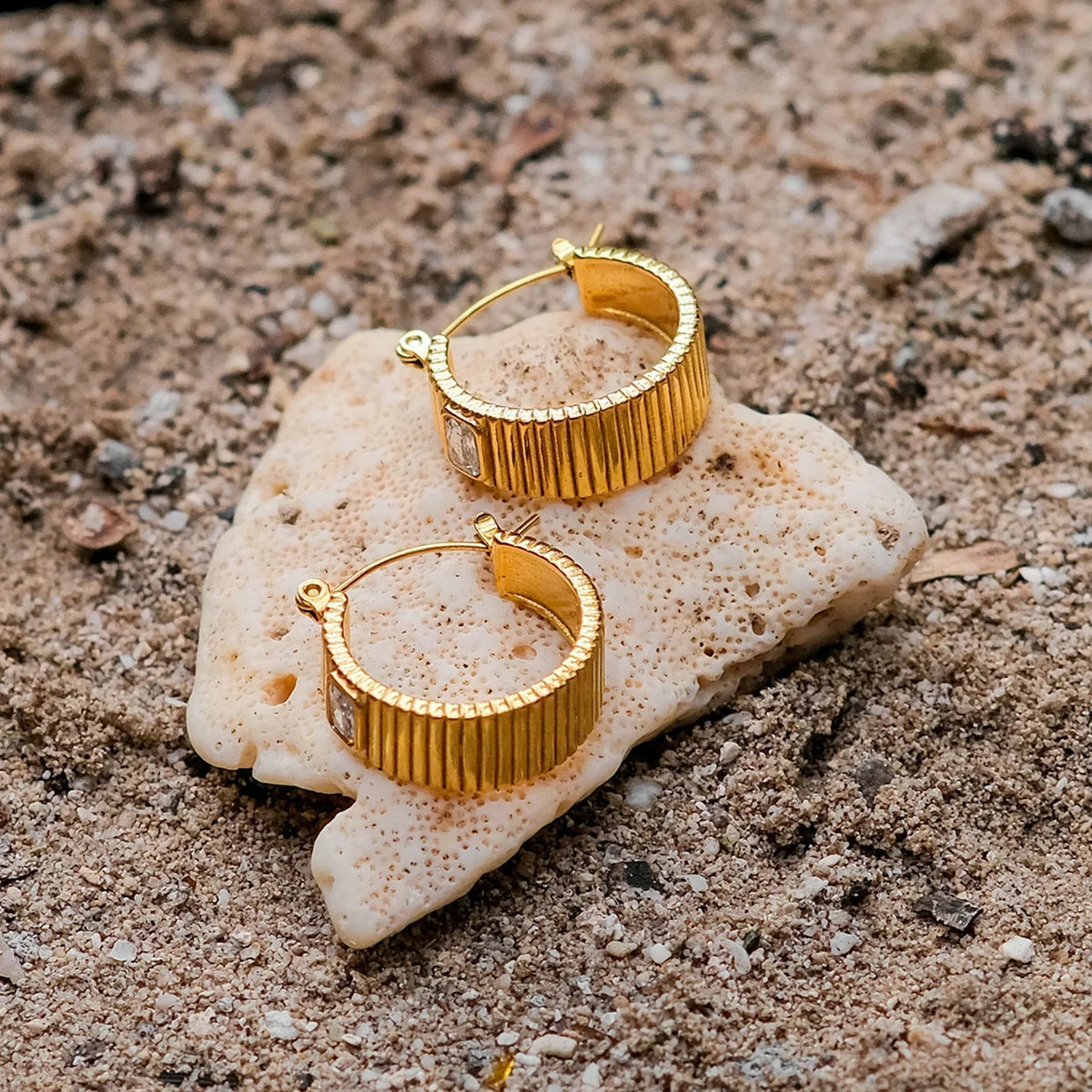 [GALE]Carole Gold Hoop Earrings