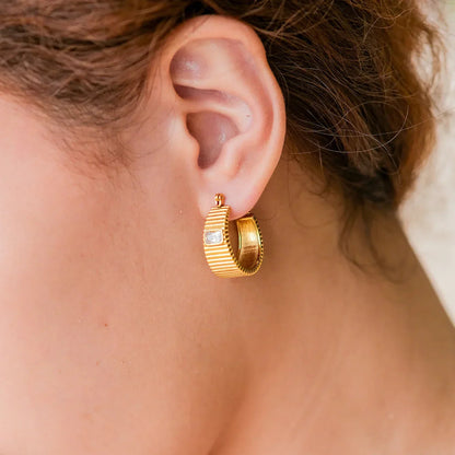 [GALE]Carole Gold Hoop Earrings