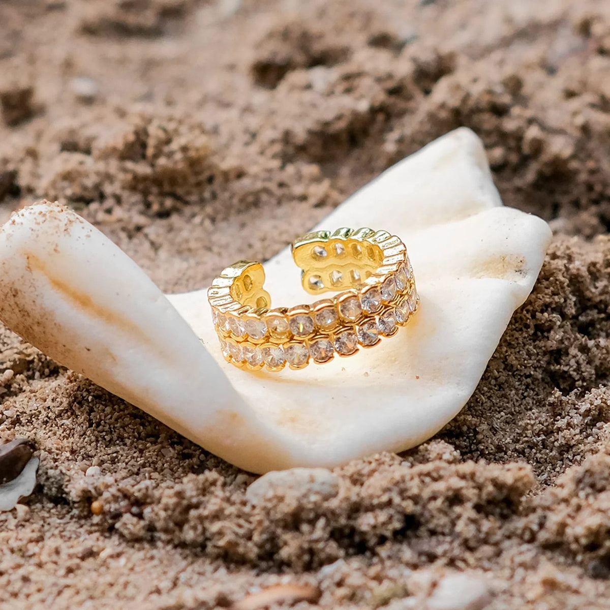 [GALE]Cassandra Studded Gold Ring