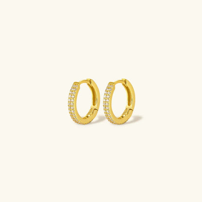 [GALE]Cathy Paved Hoop Earrings