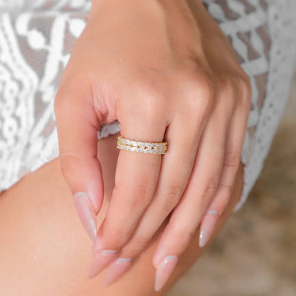 [GALE]Clarisse Patterned Gold Ring