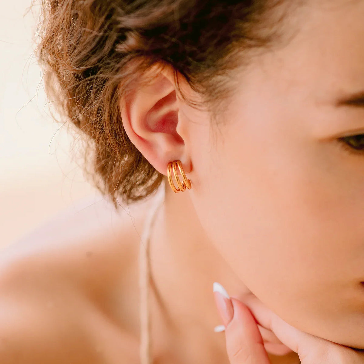 [GALE]Cradle Gold Earrings