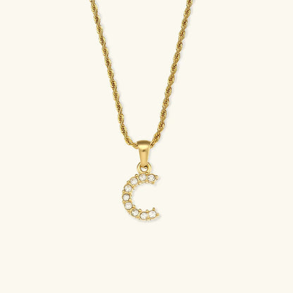 [GALE]Maeve Letter Initial Diamond Necklace