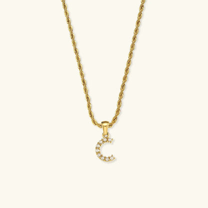 [GALE]Elodie Initial Letter Pearl Necklace