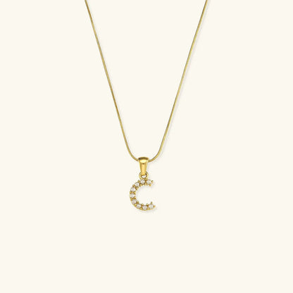 [GALE]Augustine Initial Letter Pearl Necklace