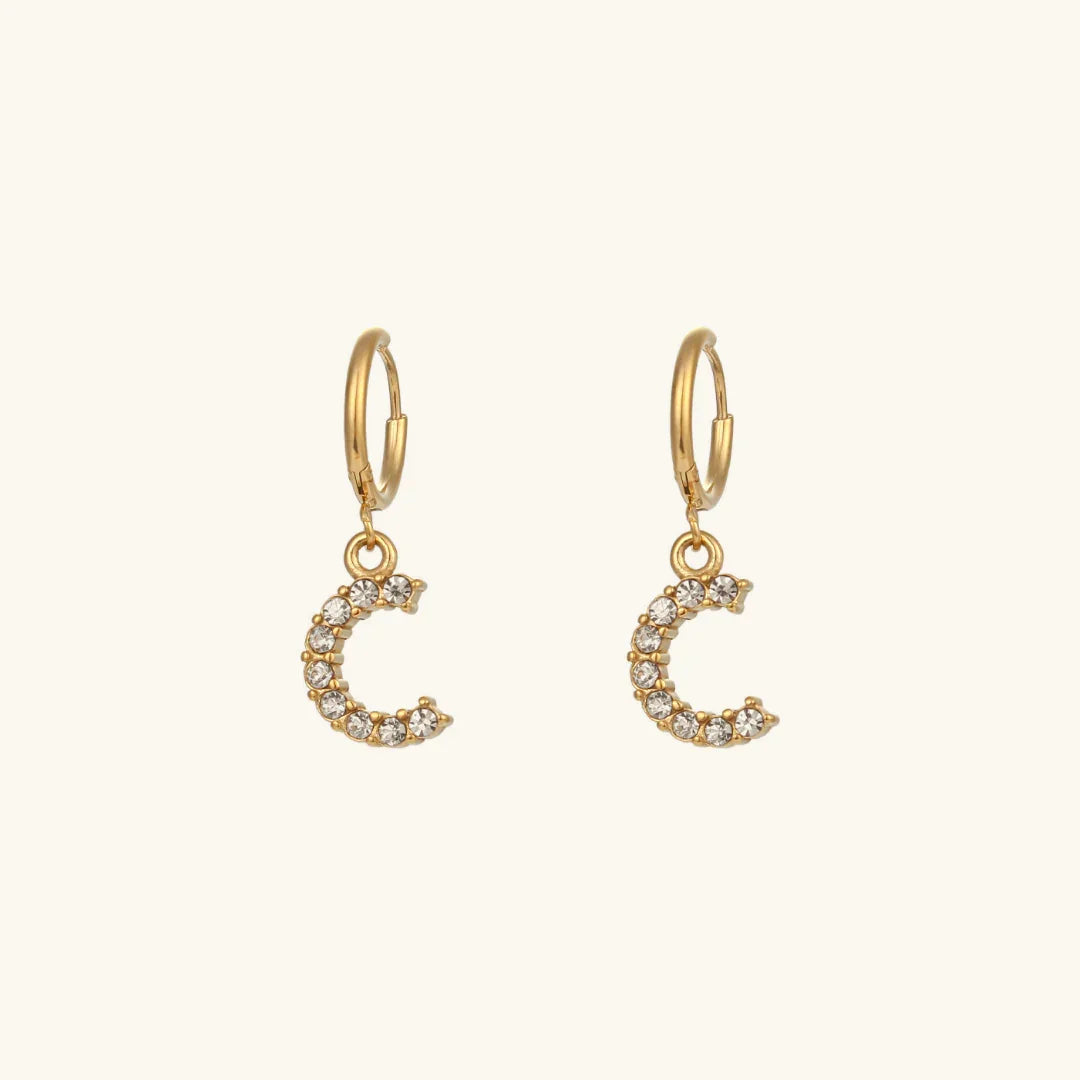 [GALE]Wilhemina Initial Letter Earrings