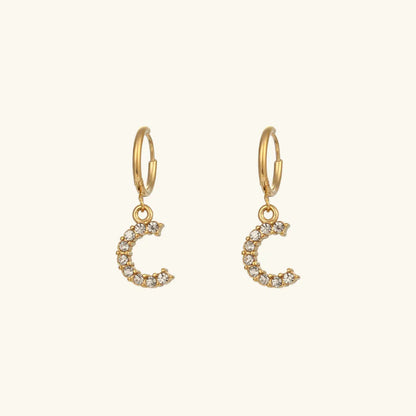 [GALE]Wilhemina Initial Letter Earrings