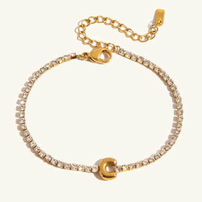 [GALE]Avaria Bubble Letter Tennis Bracelet