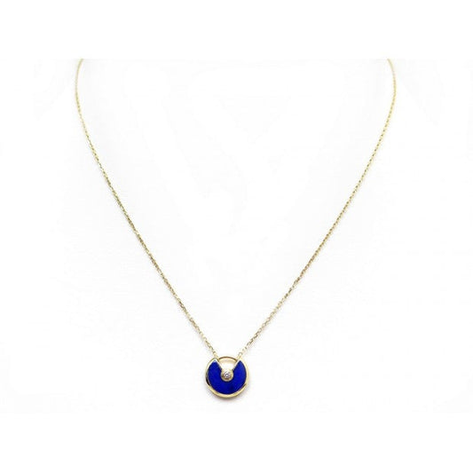 [GALE]AMULETTE ROSE GOLD AGATE NECKLACE
