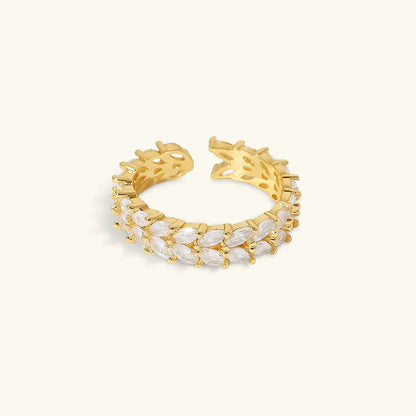 [GALE]Clarisse Patterned Gold Ring