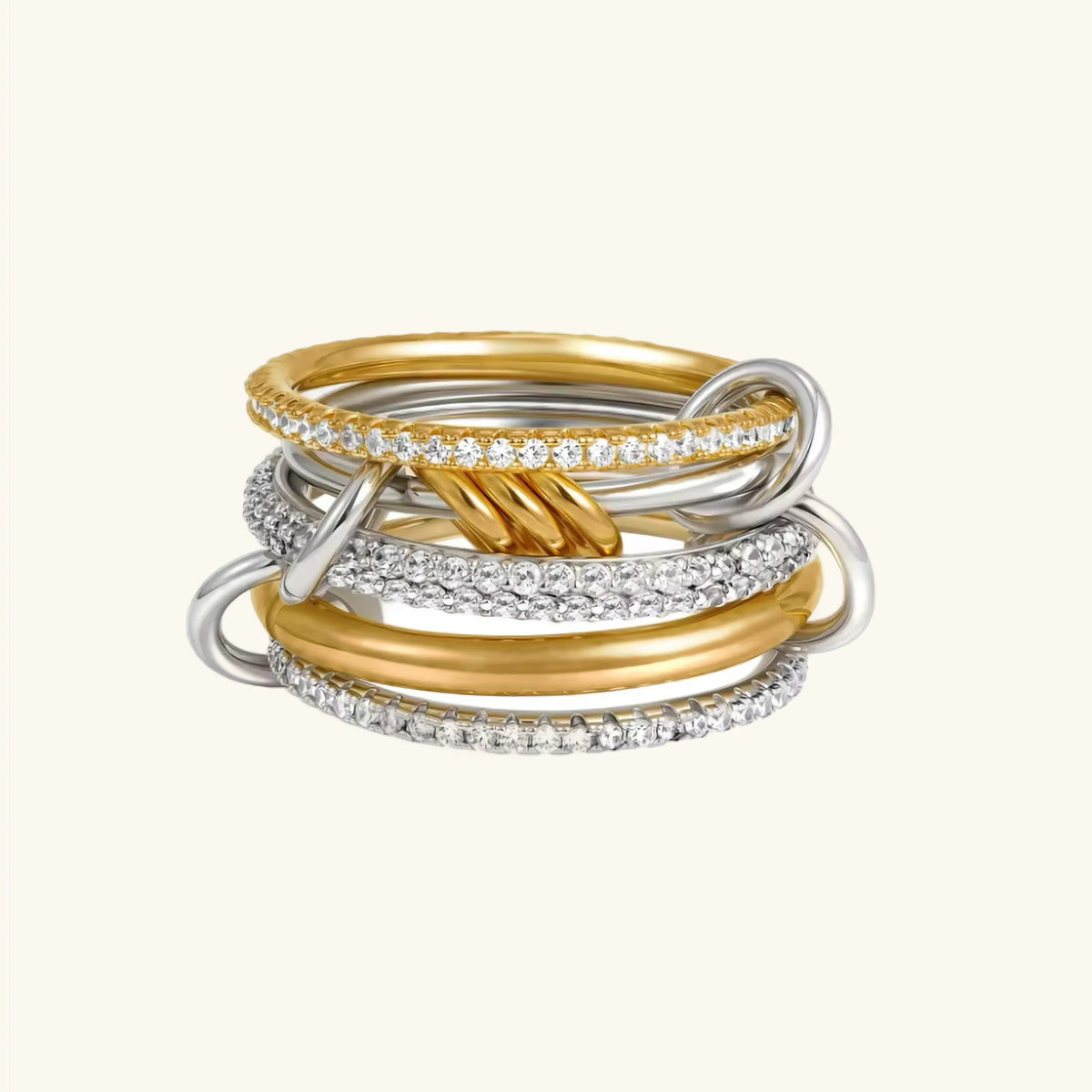[GALE]Collina Stacked Diamond Ring