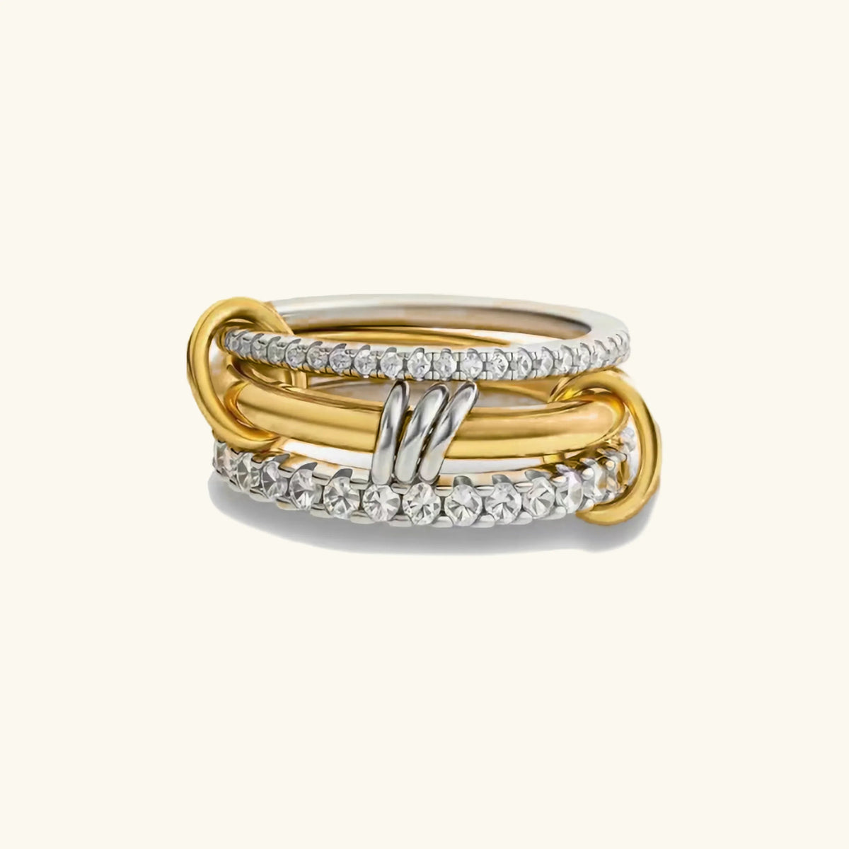 [GALE]Cosette Stacked Diamond Ring