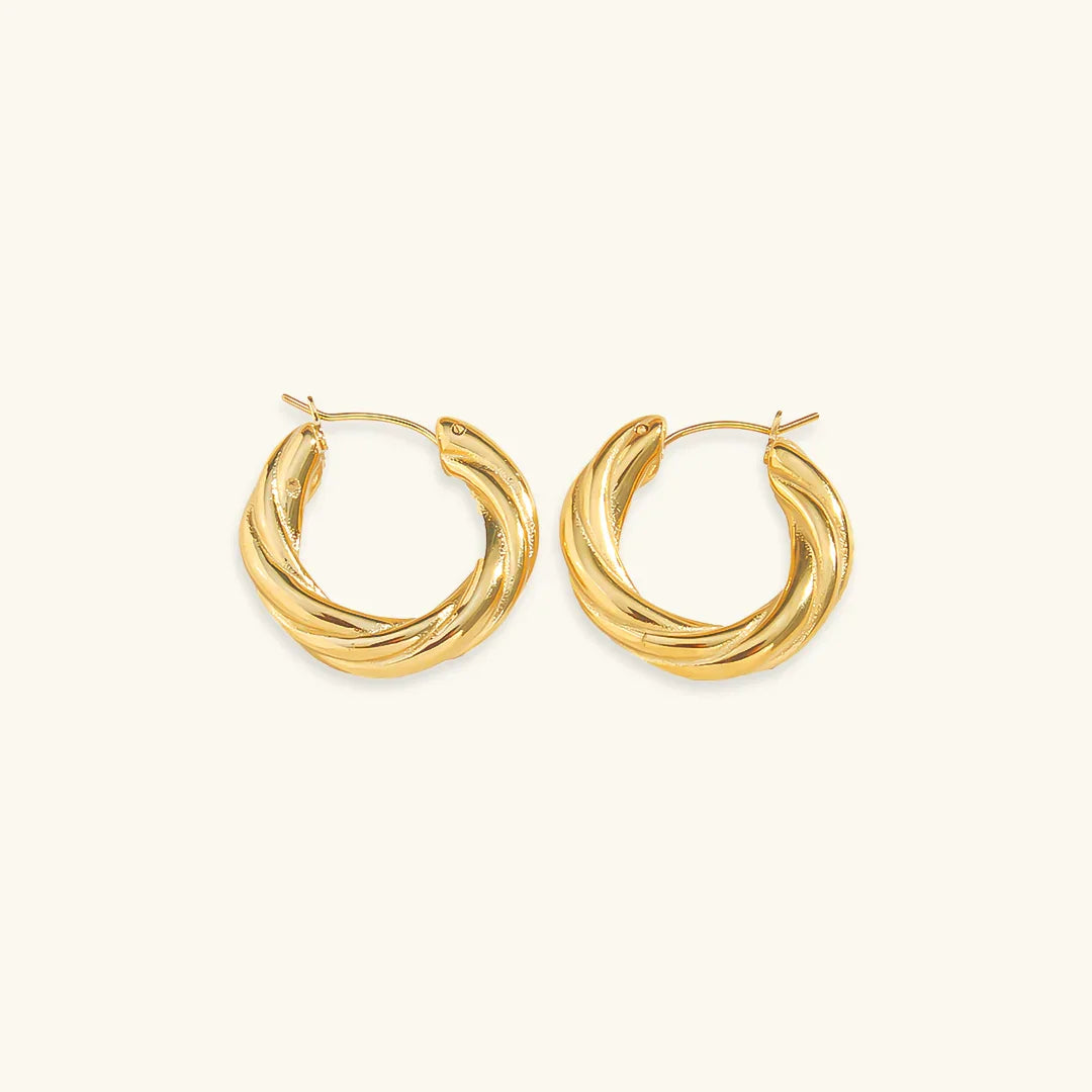 [GALE]Denisse Twisted Hoop Earrings
