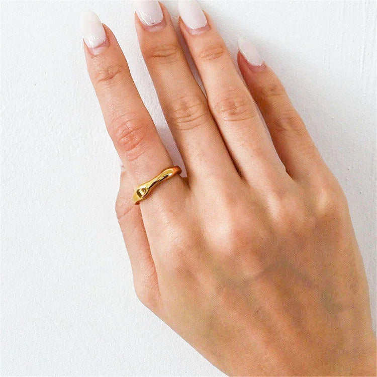 [GALE]Dianne Gold Stacker Ring