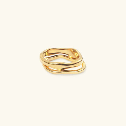[GALE]Dianne Gold Stacker Ring