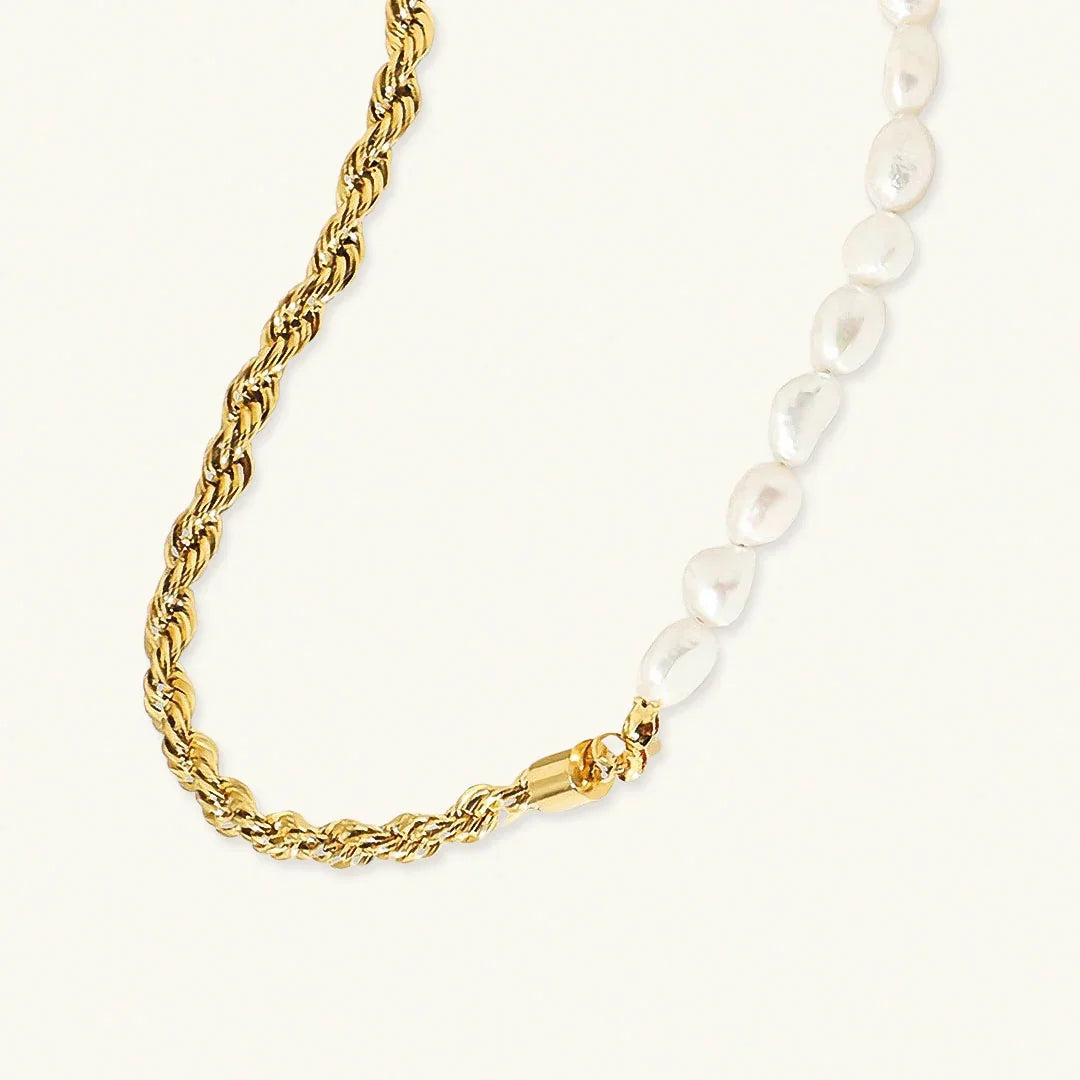 [GALE]Dualia Gold Pearl Necklace