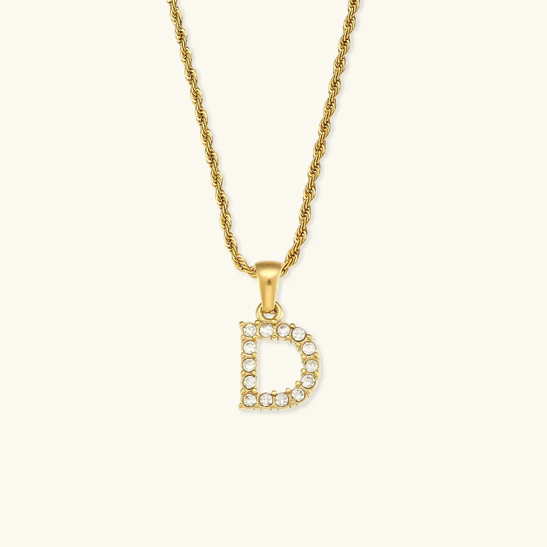 [GALE]Maeve Letter Initial Diamond Necklace