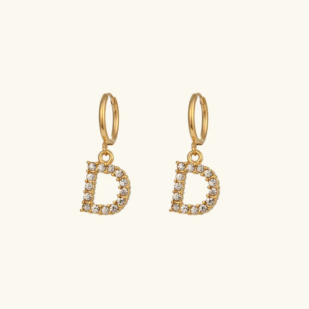 [GALE]Wilhemina Initial Letter Earrings