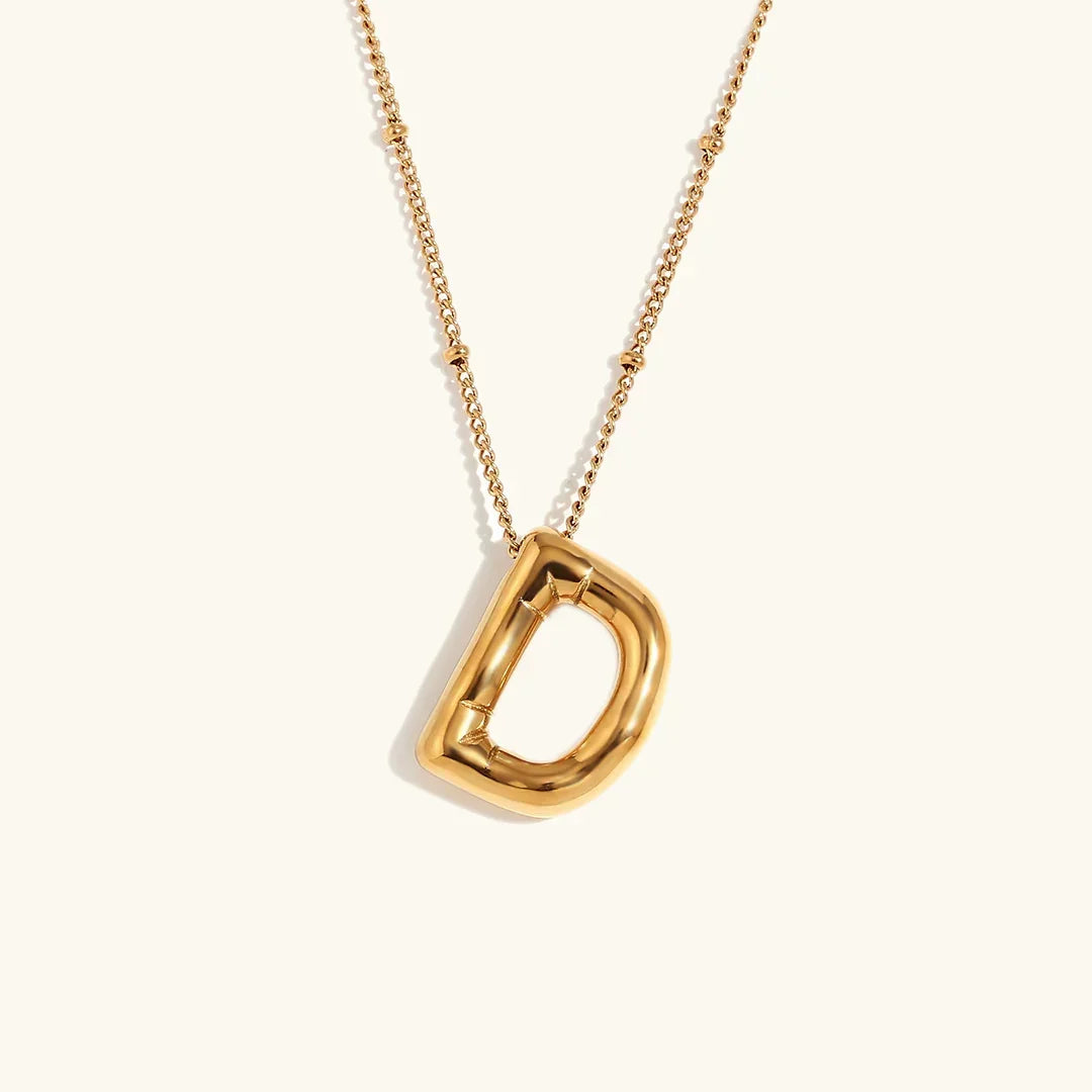 [GALE]Balloon Gold Initial Necklace