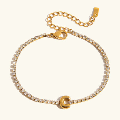 [GALE]Avaria Bubble Letter Tennis Bracelet