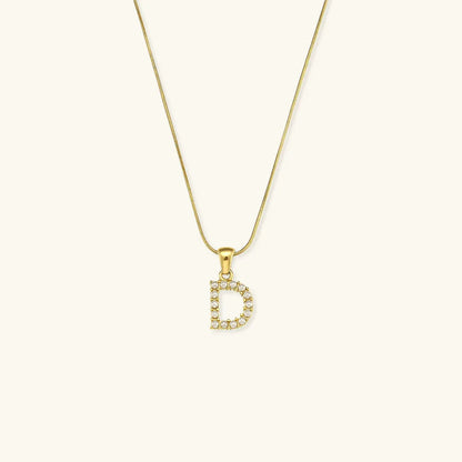 [GALE]Augustine Initial Letter Pearl Necklace