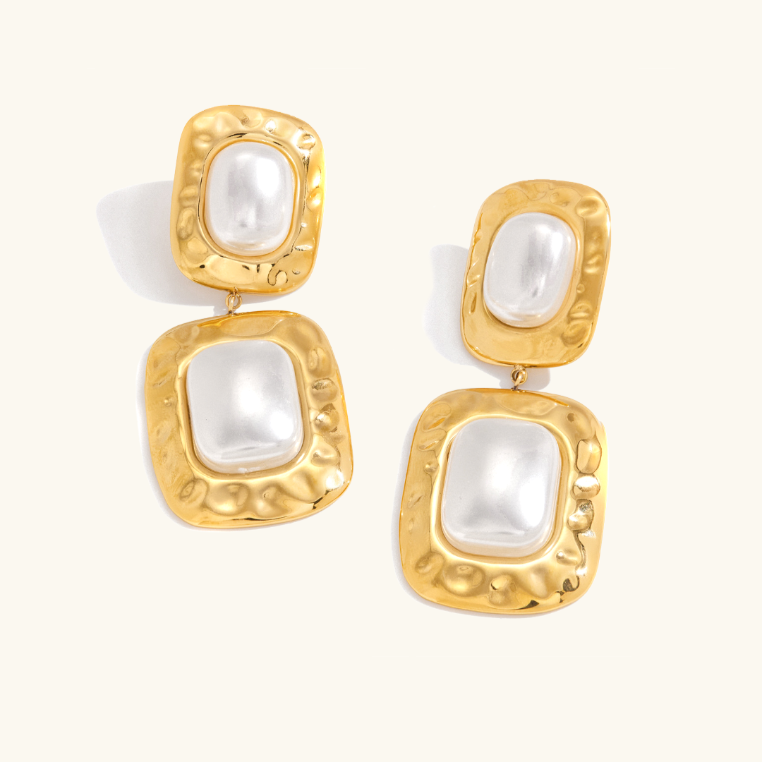 [GALE]Trixie Chunky Pearl Drop Earrings