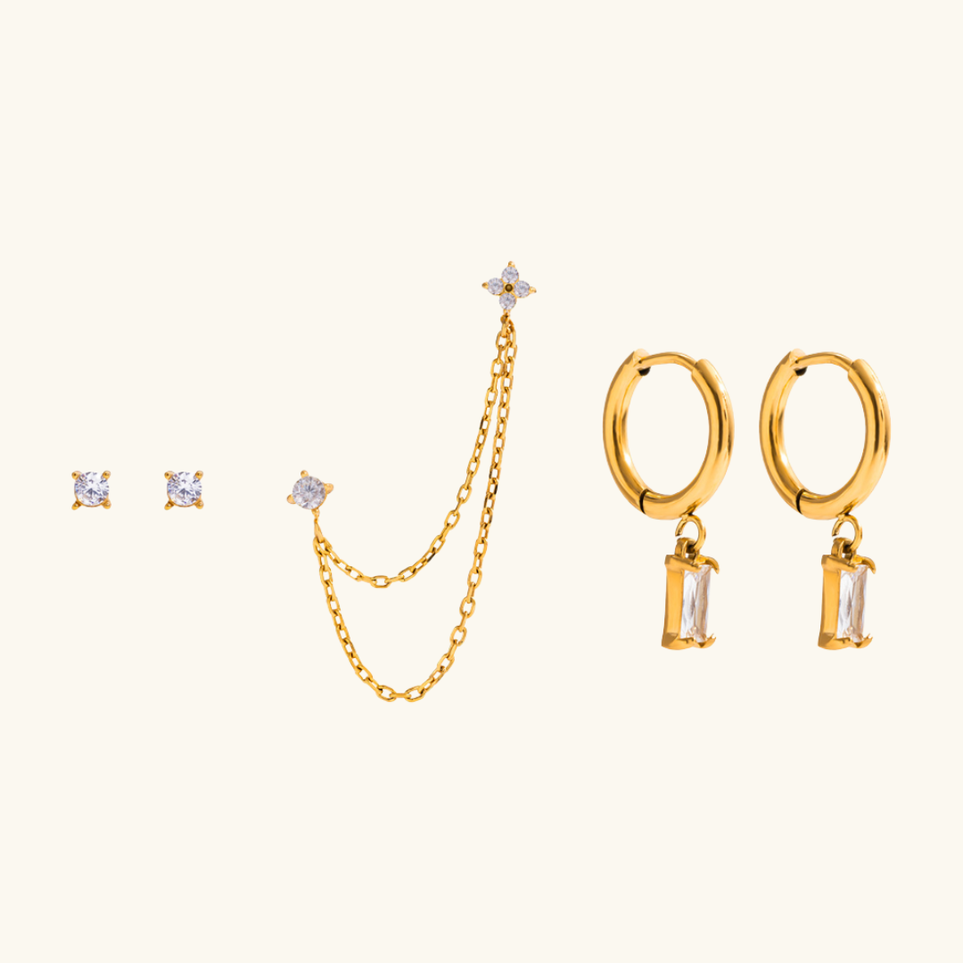 [GALE]Dina Essential Diamond Earrings Bundle