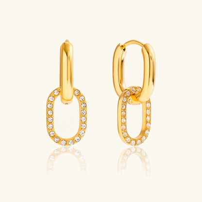 [GALE]Aina Double Hoop Diamond Earrings