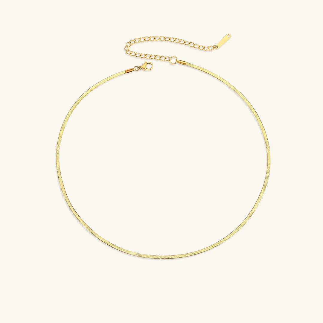 [GALE]Elizabeth Gold Herringbone Necklace