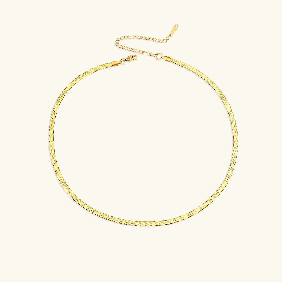 [GALE]Elizabeth Gold Herringbone Necklace