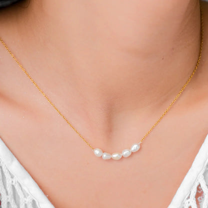[GALE]Elle Gold Pearl Necklace