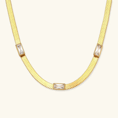 [GALE]Eve Herringbone Gold Necklace
