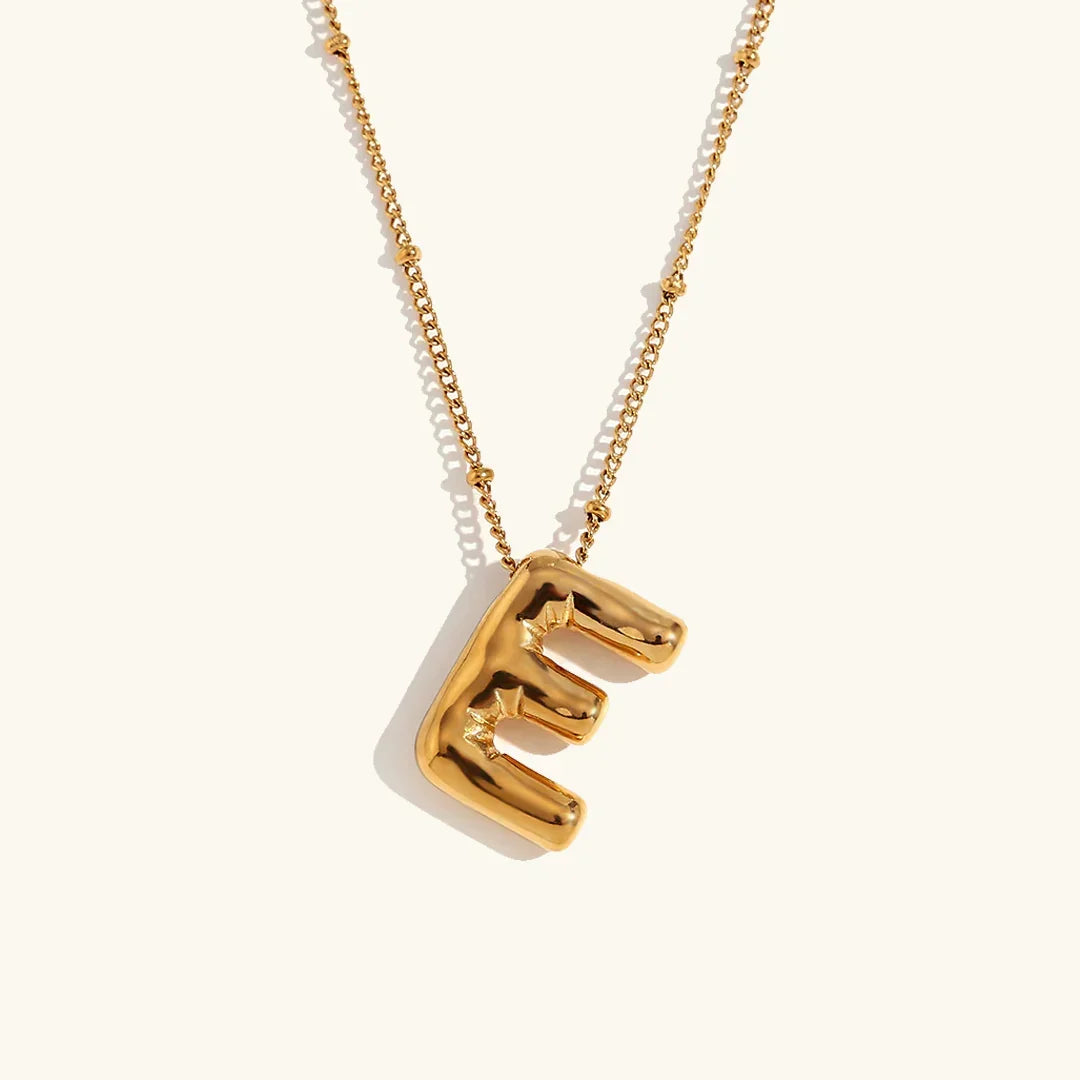 [GALE]Balloon Gold Initial Necklace